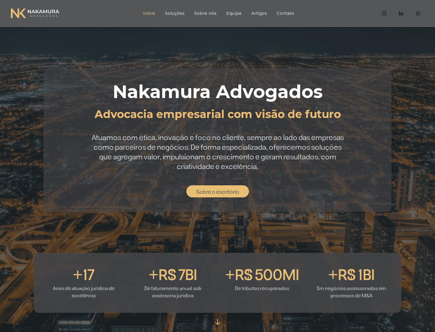 Nakamura Advogados desktop viewport